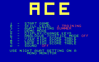 main menu