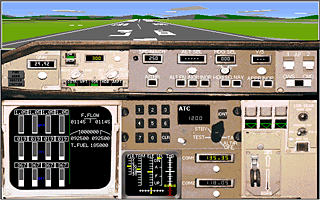 cockpit of a B744