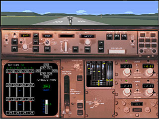 right cockpit of a B747-400