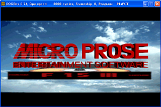 Opening movie on DOSBox.