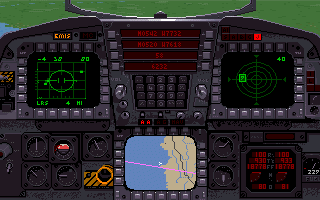 The lower cockpit of F-15E (18KB)