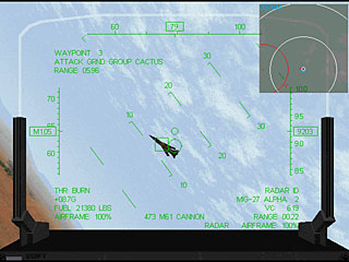 HUD of a F-22A