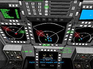 cockpit of an F-22A