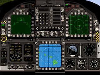 upper cockpit of an F/A-18 from PSF