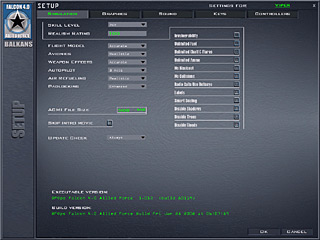 Setup Simulation Menu from AF