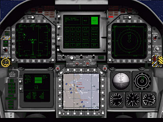 Cockpit of an F/A-18E Click for a bigger image