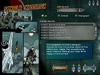 main menu