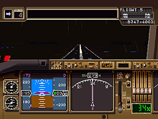 cockpit of a B747-400D