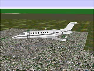 Learjet 45 over Madrid FL140 from FS98