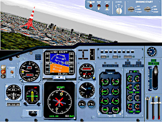 cockpit of a B737-400