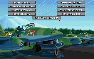 main menu for Luftwaffe