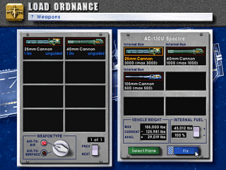 Loadout of a AC-130U Click for a bigger image