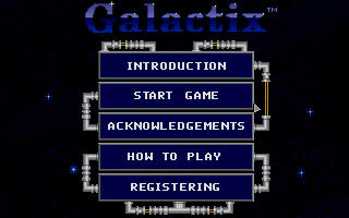 Main screen of GALACTIX