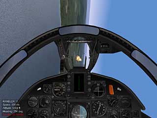 cockpit of an F-8E