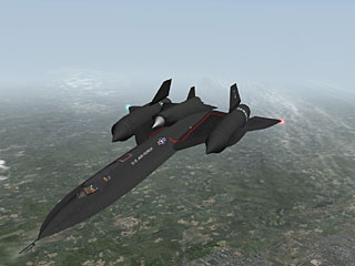 an SR-71A from X-Plane 9